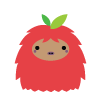gepersonaliseerd met rood schattig monstertje