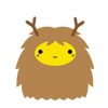 gepersonaliseerd met licht bruin schattig monstertje